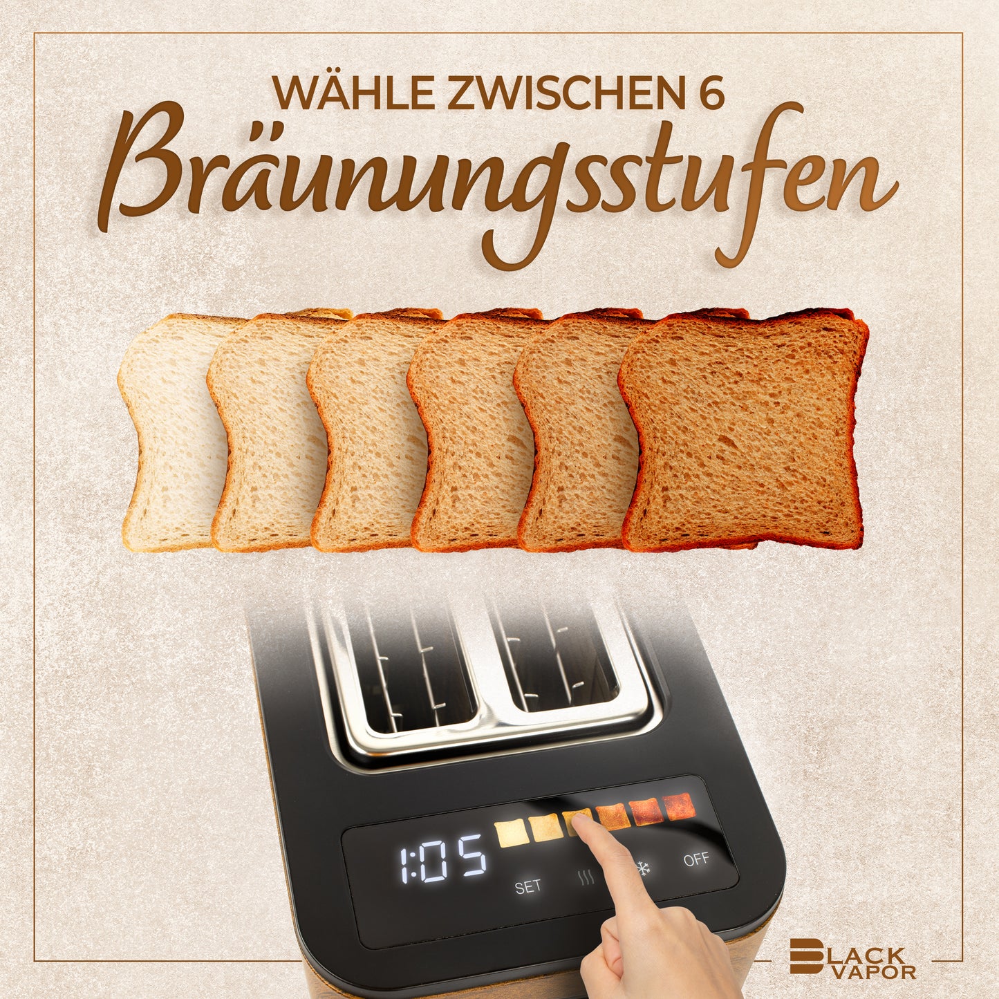 Blackvapor Toaster Holzoptik
