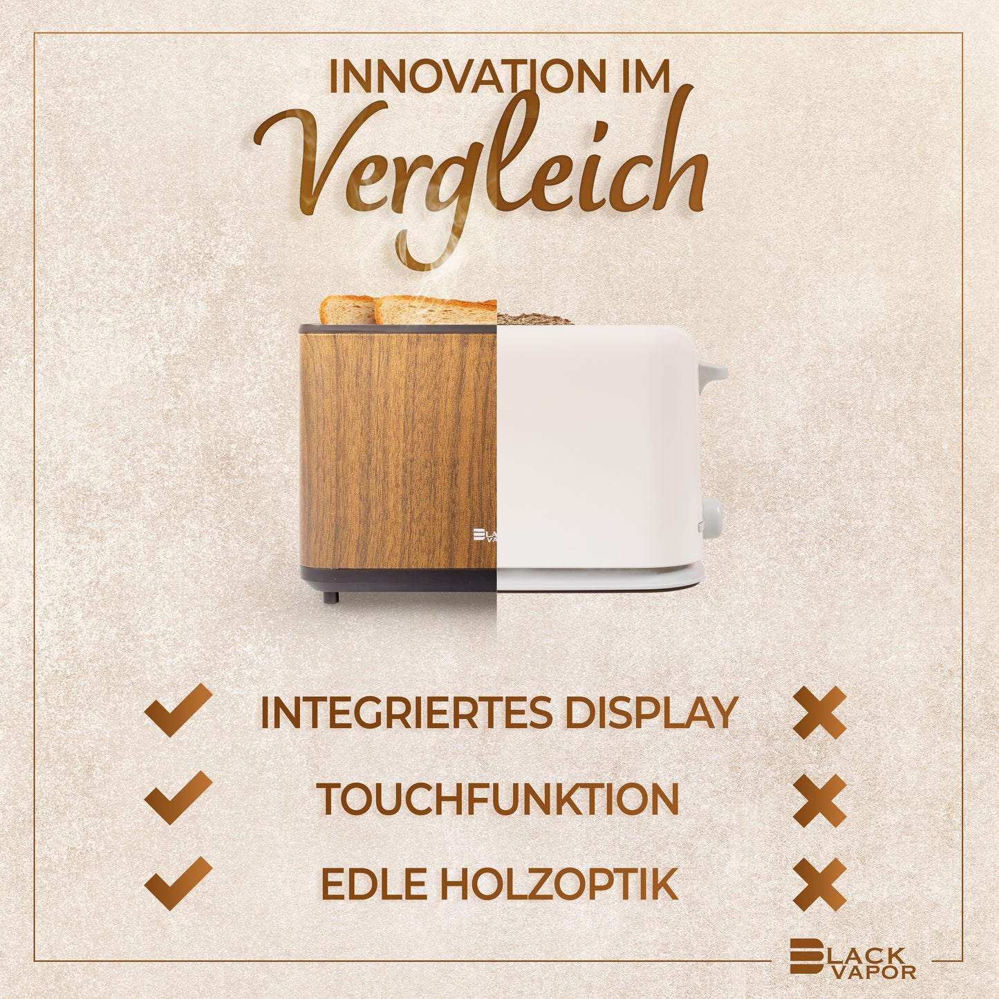 Blackvapor Toaster Holzoptik