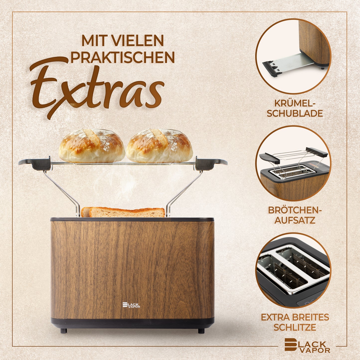 Blackvapor Toaster Holzoptik